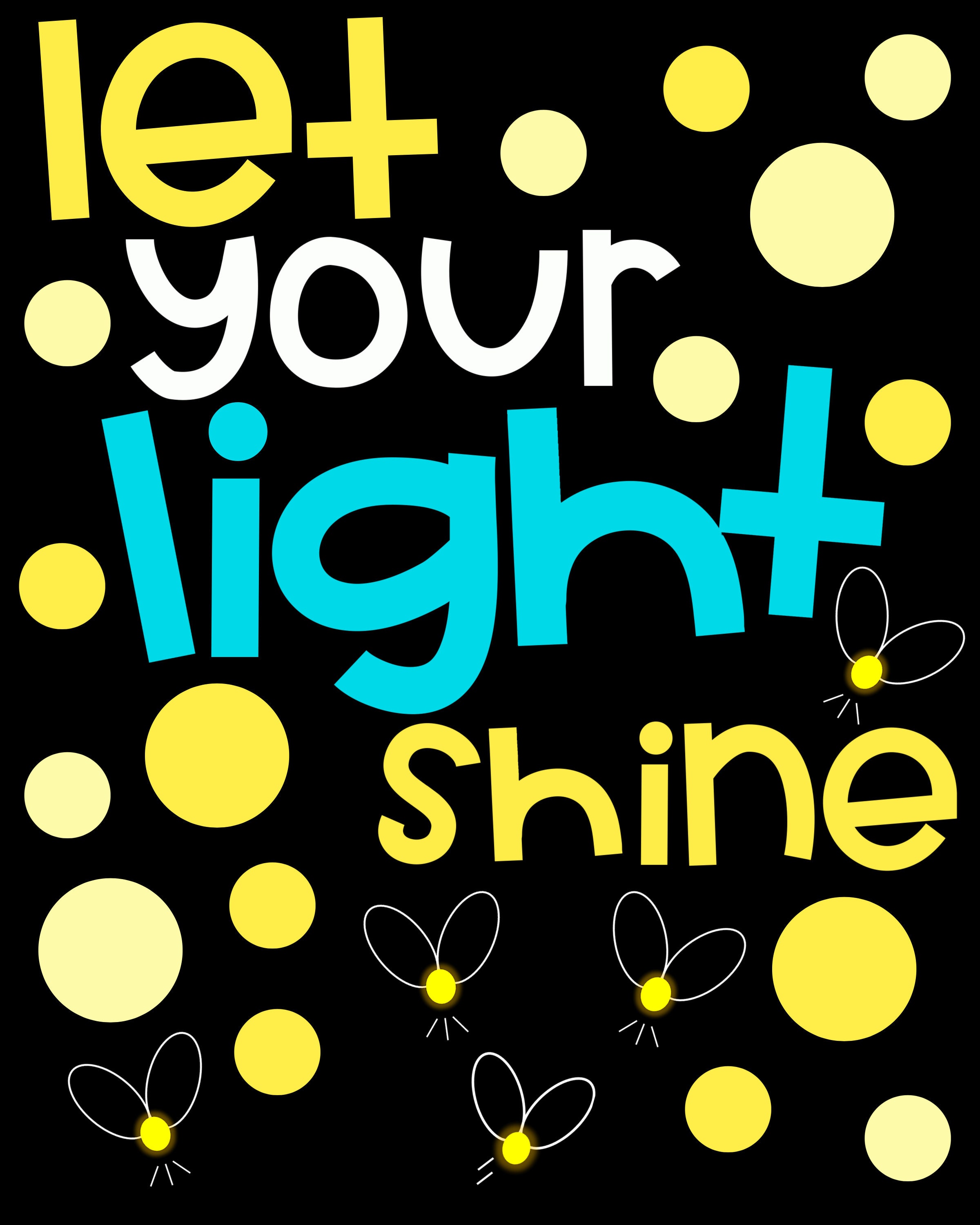 Let Your Light Shine Bulletin Board Kit, Door Decoration Set, or Poster