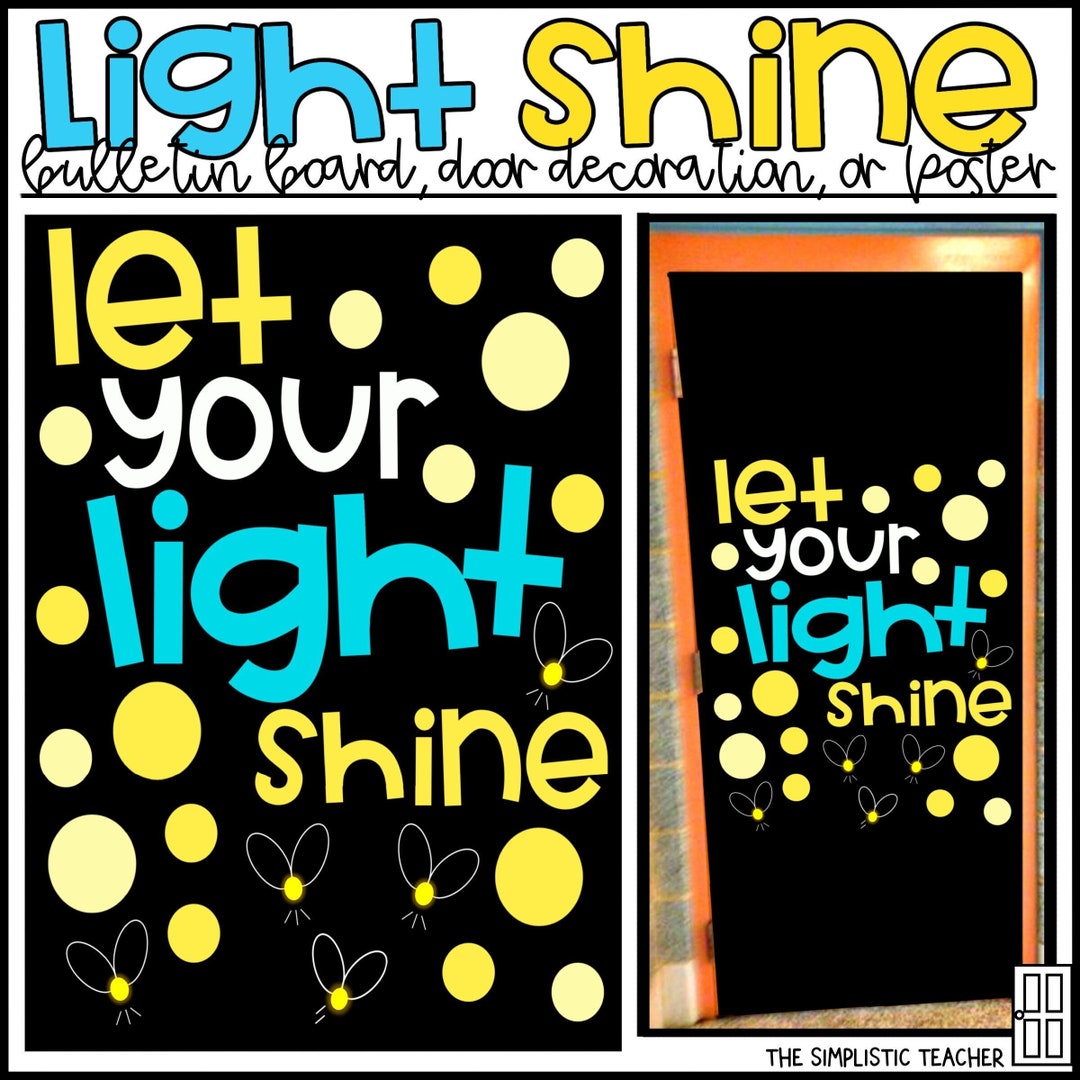 LET YOUR LIGHT Shine Door Decor Bulletin Board Kit Card - Etsy