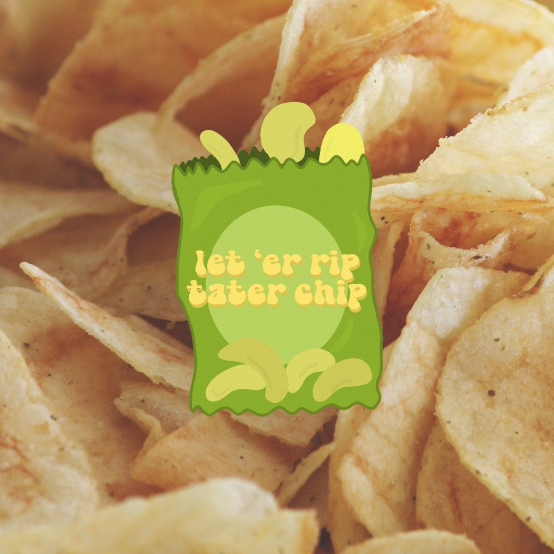 Let 'er Rip Tater Chip Sticker - Etsy