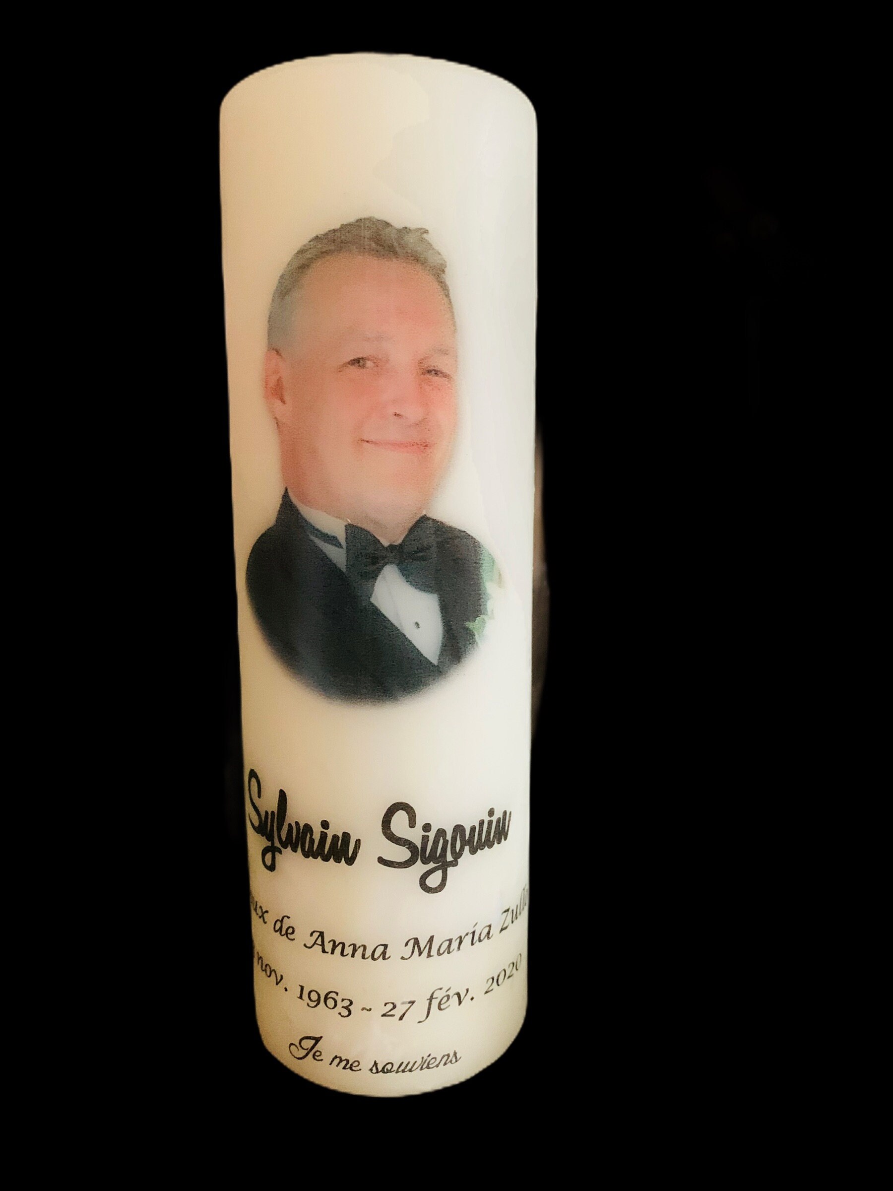 Personalized Candle Tall Slim Etsy UK