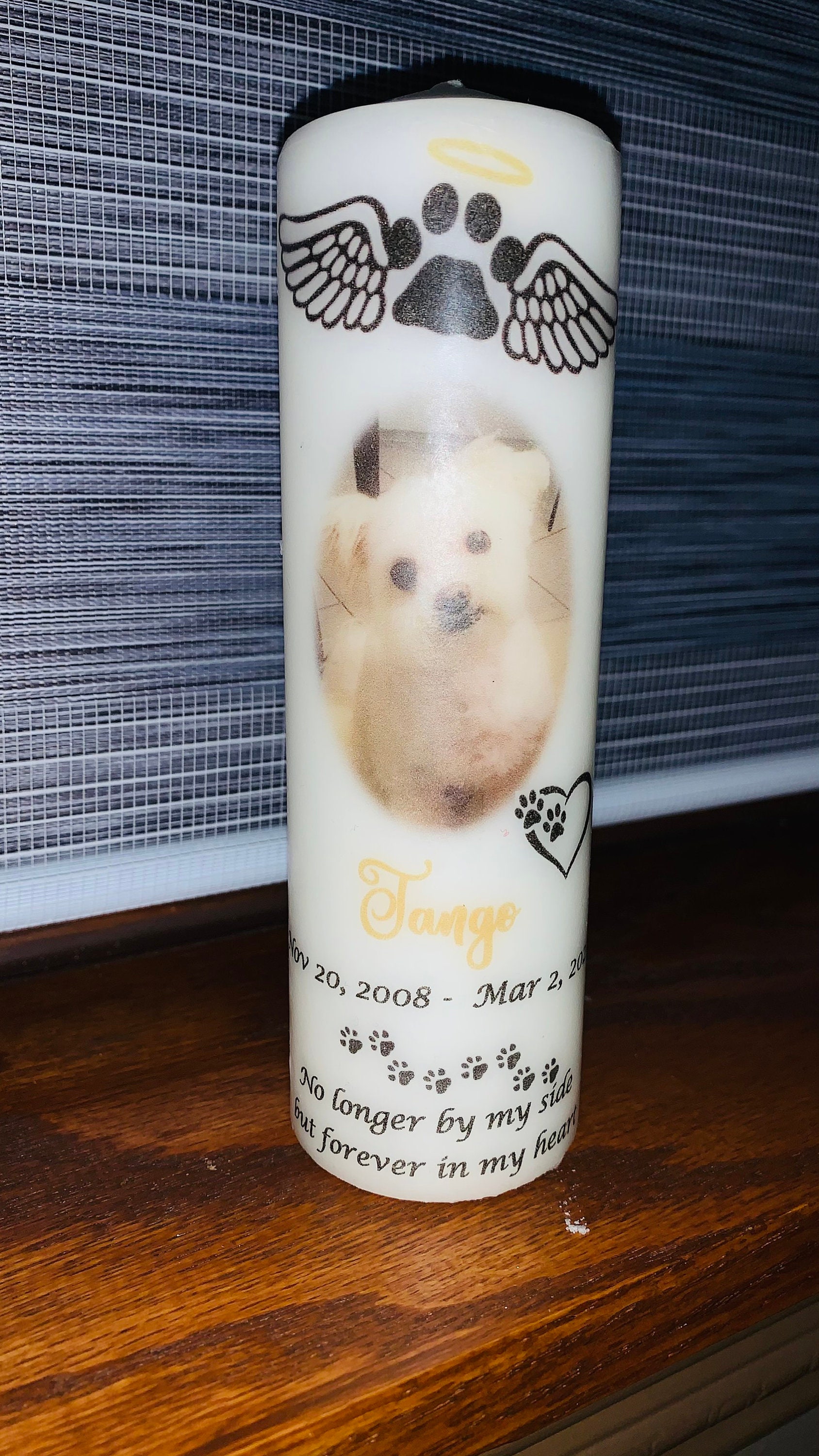 Pet Memorial Personalized Candle Etsy