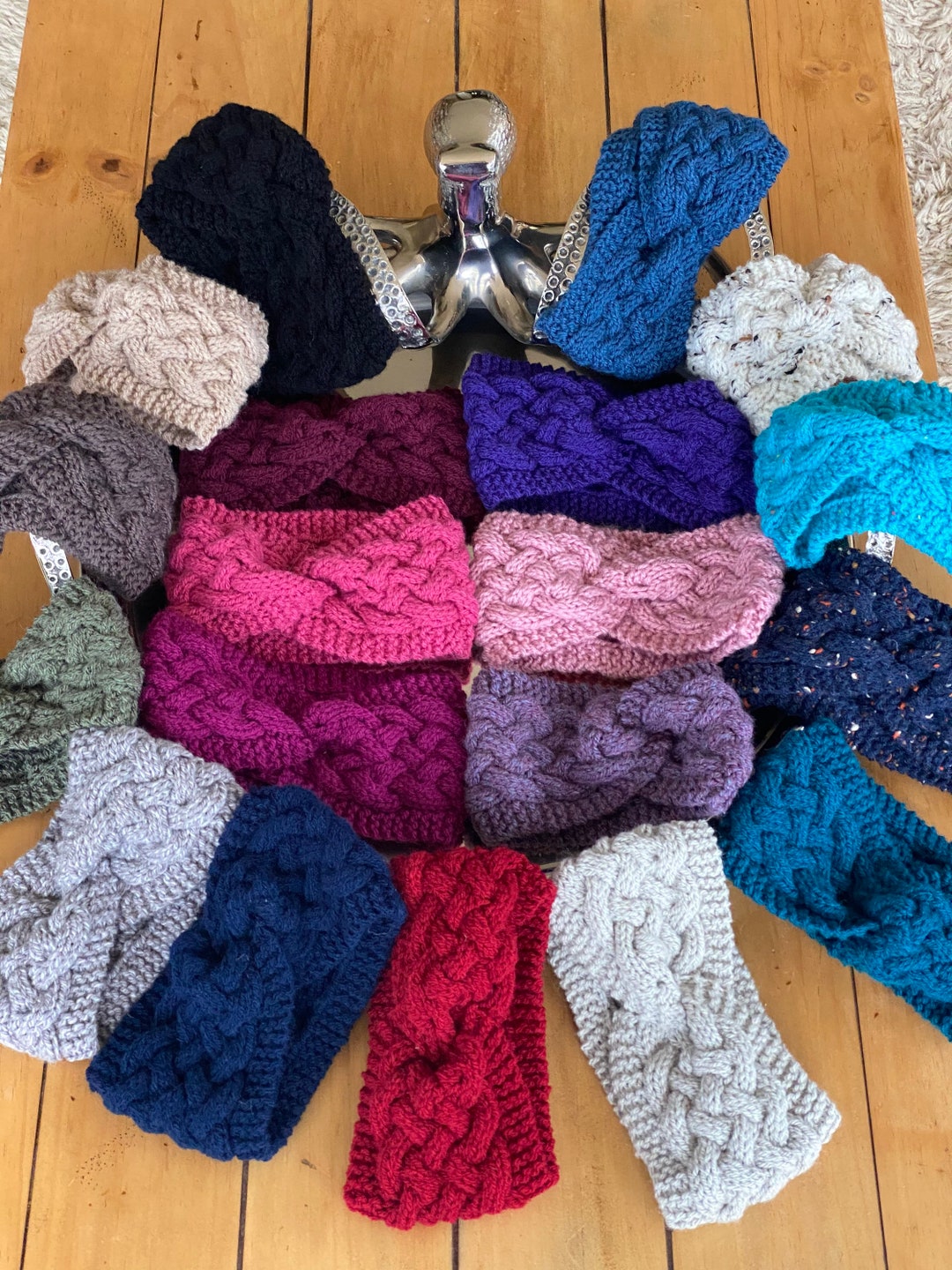 Chunky Handmade Knitted Headband - Etsy UK