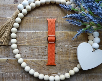 Elastic Braided Nylon Band Watch Band compatible with the Apple Watch, Adjustable Loop Watch Band, Braided Solo Loop