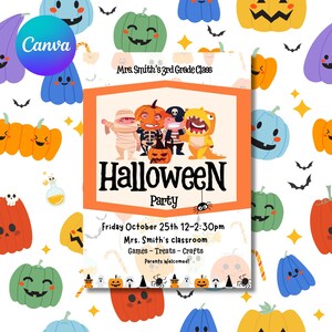 Halloween Classroom Party, Class Halloween Party, Classroom Halloween Printables, Classroom Halloween Party Flyer, Halloween Class Party