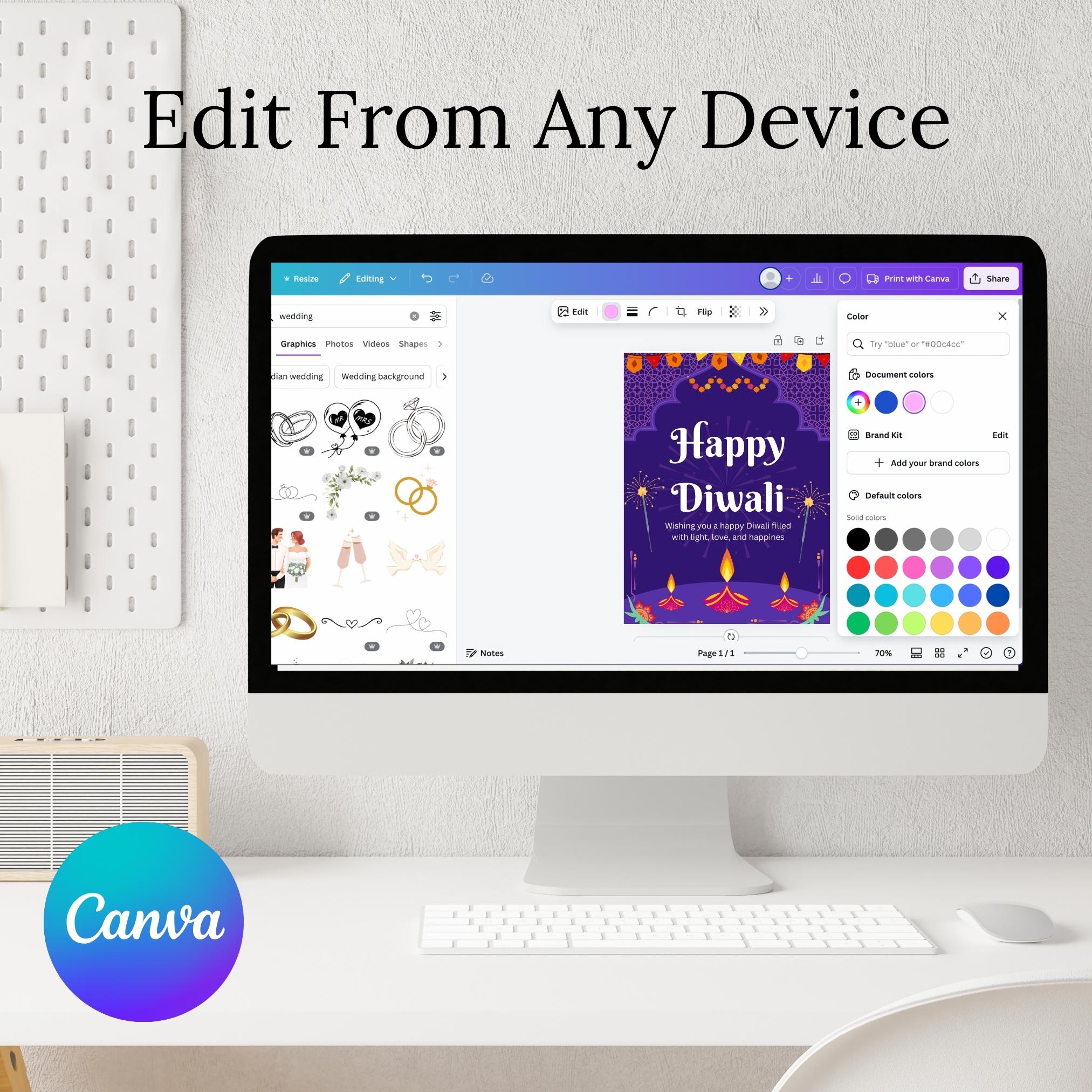 Happy Diwali Card Template Diwali Greeting Card, Festival of Light ...