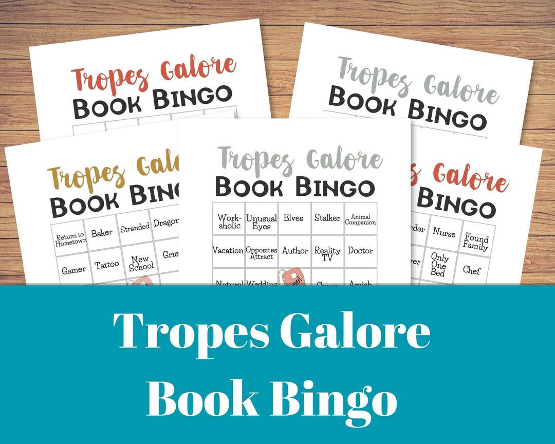 Tropes Galore Book Bingo Fun Printable Reading Challenge for Book ...