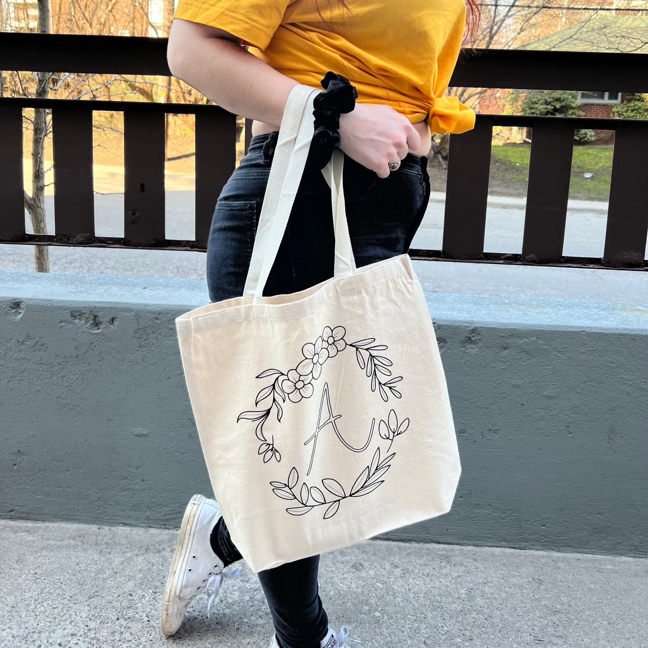 Cute monogrammed tote bags Clearance