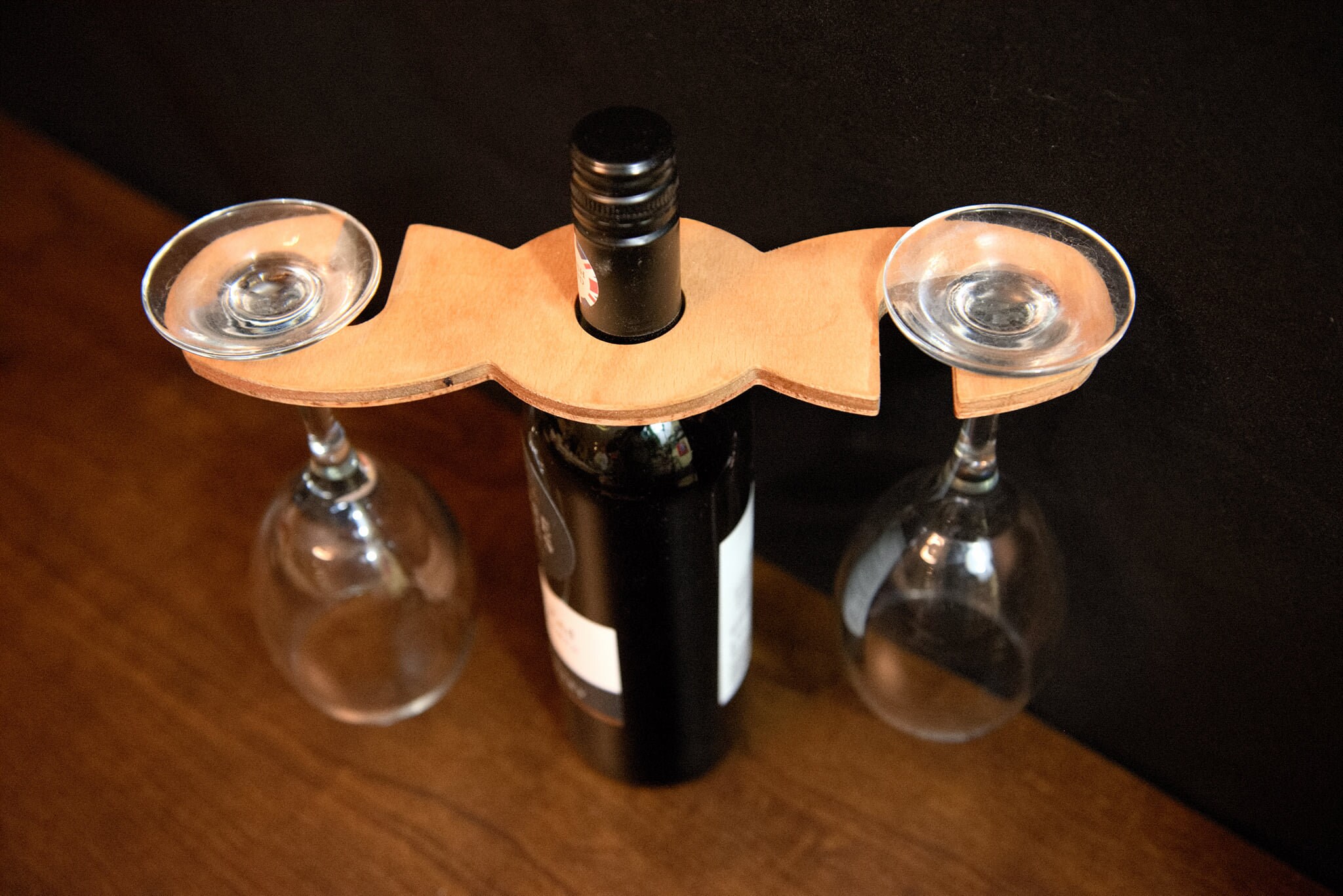 Bottle Neck Wine Glass Holder beautifully made wooden wine Etsy