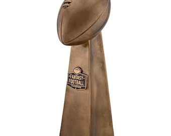 Fantasy Football-trofee - Fantasy-trofee met antieke gouden afwerking voor winnaar Fantasy Football League, FFL-kampioenstrofee, cadeau fantasievoetbal