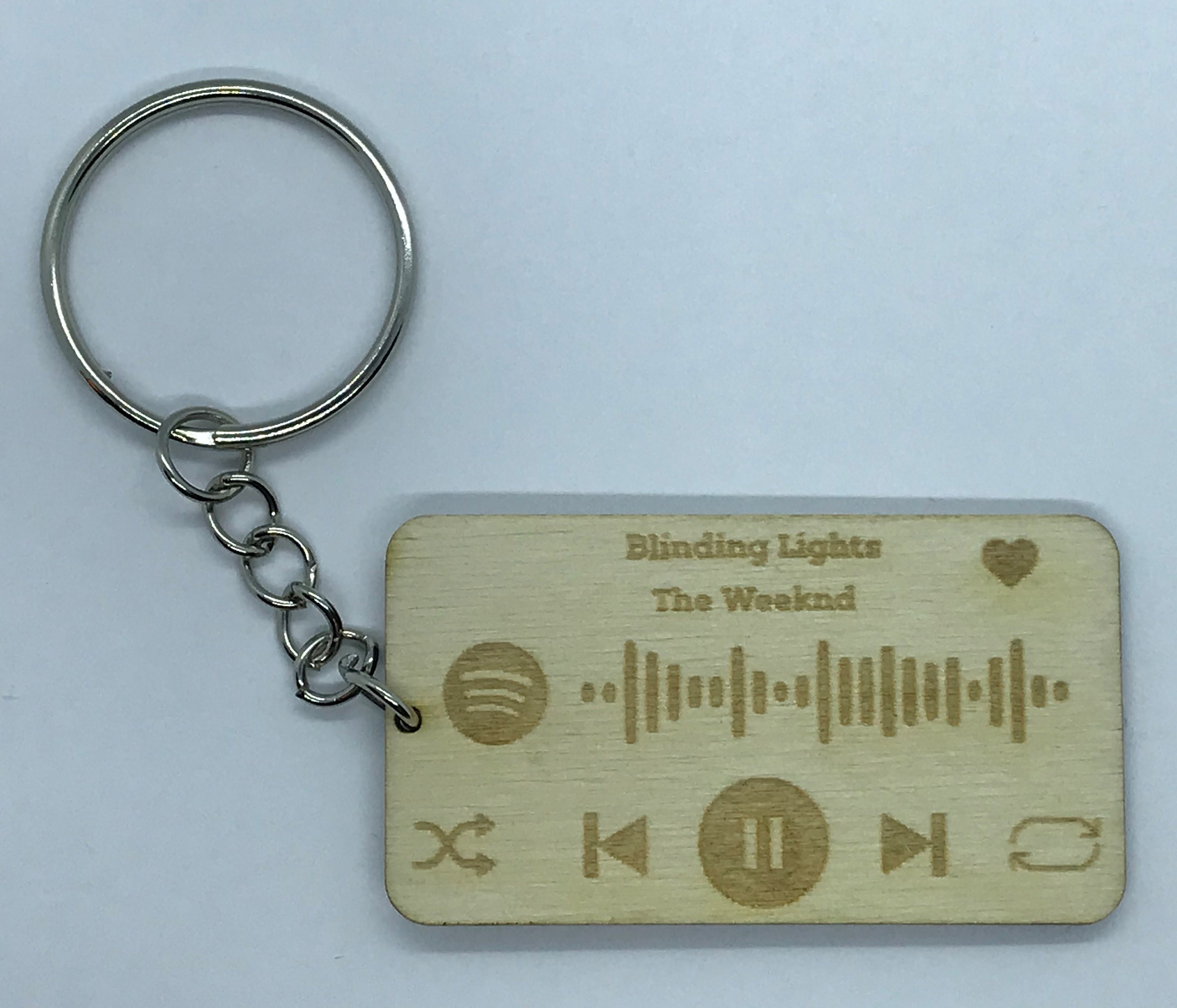 Custom Spotify Keychain Spotify Music Code Laser Engraved Etsy