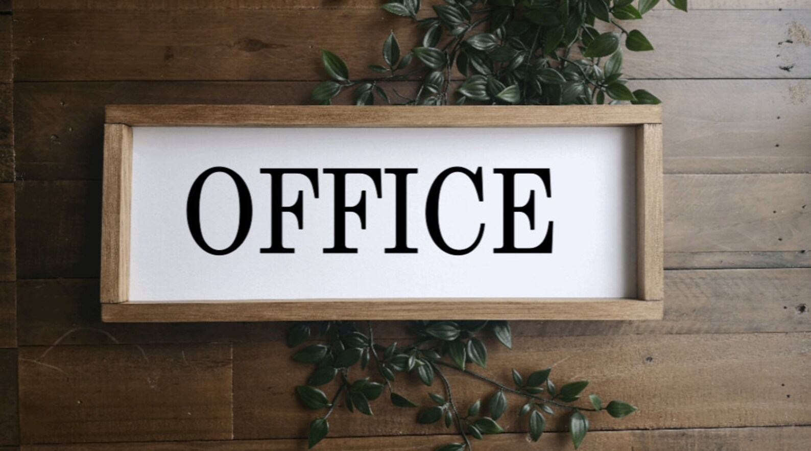 Office Sign Home Office Framed Wooden Sign Home Wall Decor Etsy UK