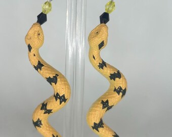 Cute Funny Silly Snake Dangle Earrings | Various Colors