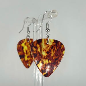 Cute Small Simple Guitar Pick Earrings Various Colors