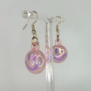 Cute Simple Happy Smile / Smiley Face Earrings