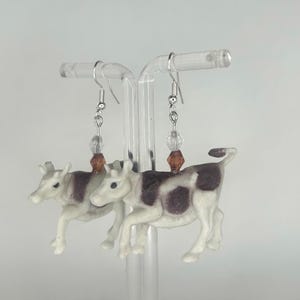 Fun Cute Animal Cow Earrings