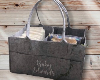 Personalised Baby diaper organiser /nappy bag / diaper caddy