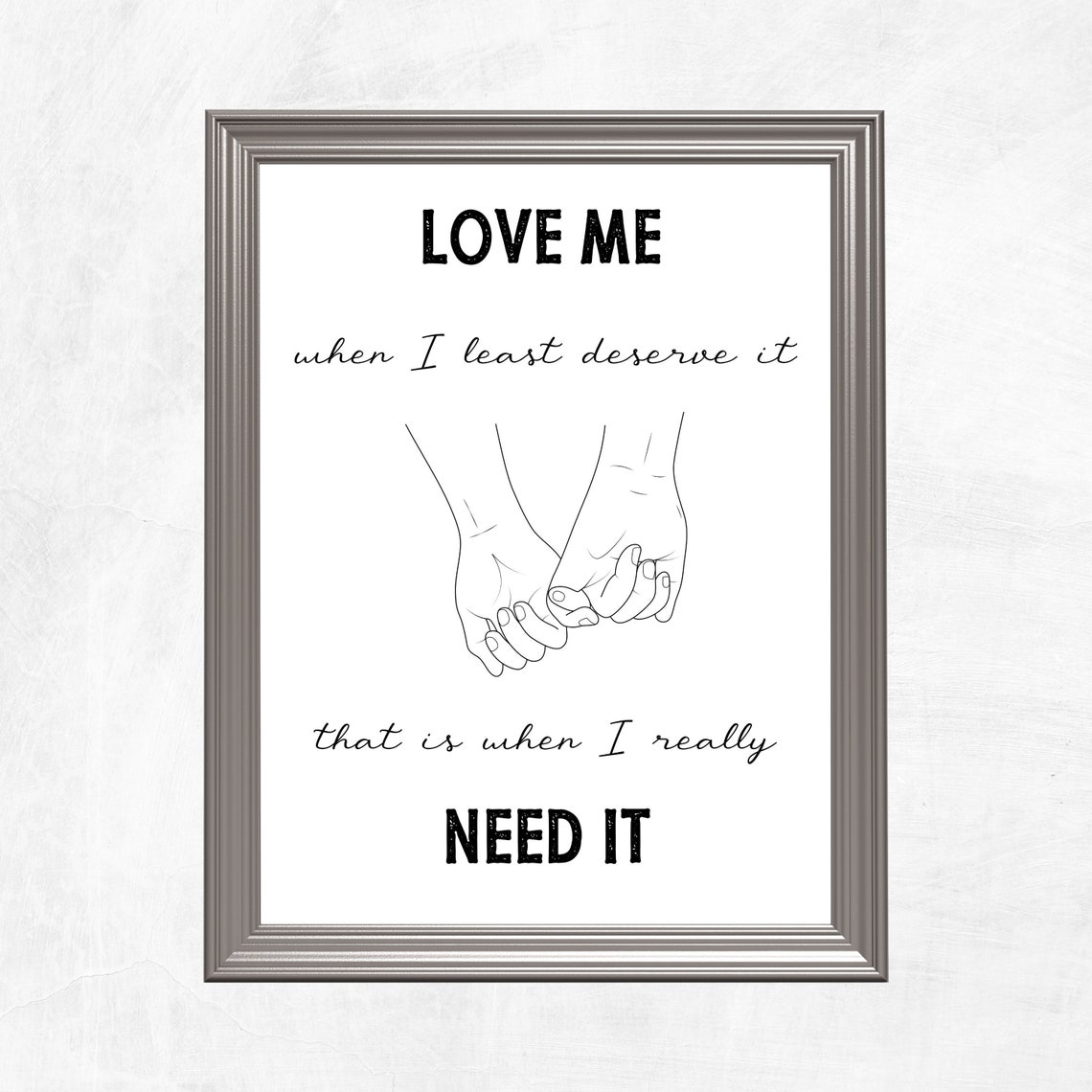 Printable Love Quotes Wall Art Couple Wall Art For A Bedroom Etsy