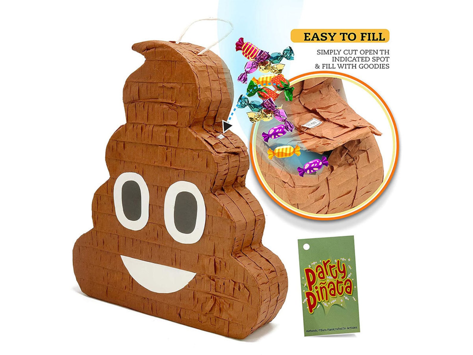 Poop Emoji Emoticon Pinata for Birthday Party and Event Use Etsy