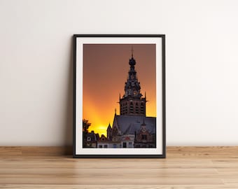 Nijmegen Poster, Sint Stevenskerk Print, Giclee Print, Fine Art Fotografie, Dutch Wall Art, Ingelijste Fotografie, ClickitArt