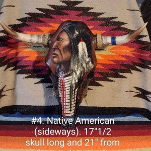 Hand Painted Cow Skull