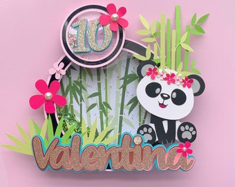 Panda cake topper, panda shaker cake topper, panda cake decorations, cute panda, cake topper, cake topper shaker, panda birthday theme