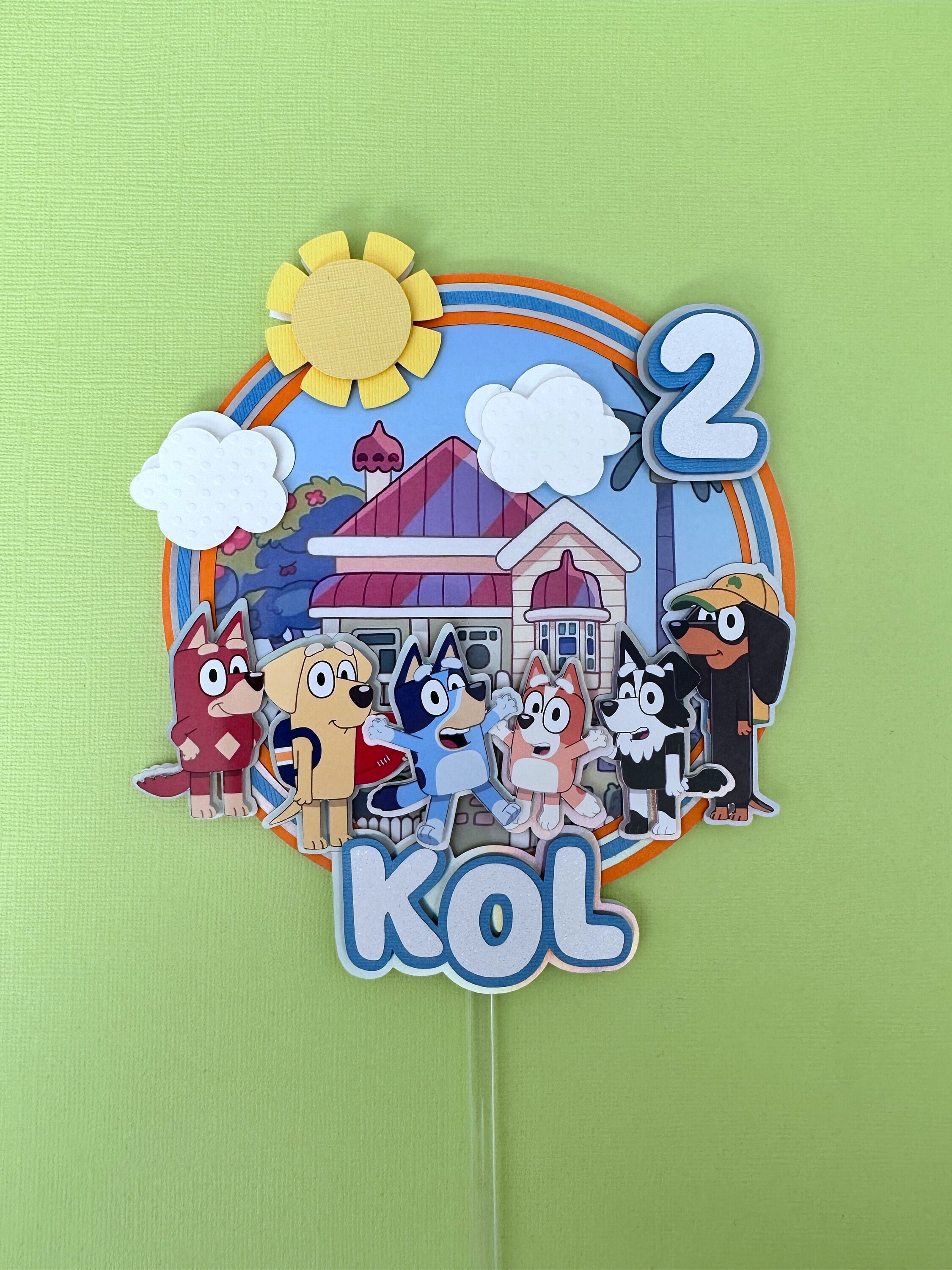Bluey Cake Topper Bluey Party Decorations Bluey Birthday Etsy UK