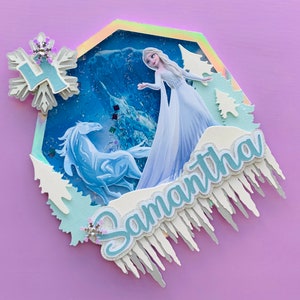 Frozen cake topper, cake decorations, elsa cake topper, frozen 2 cake topper, cake topper, princess cake topper, personalized cake topper