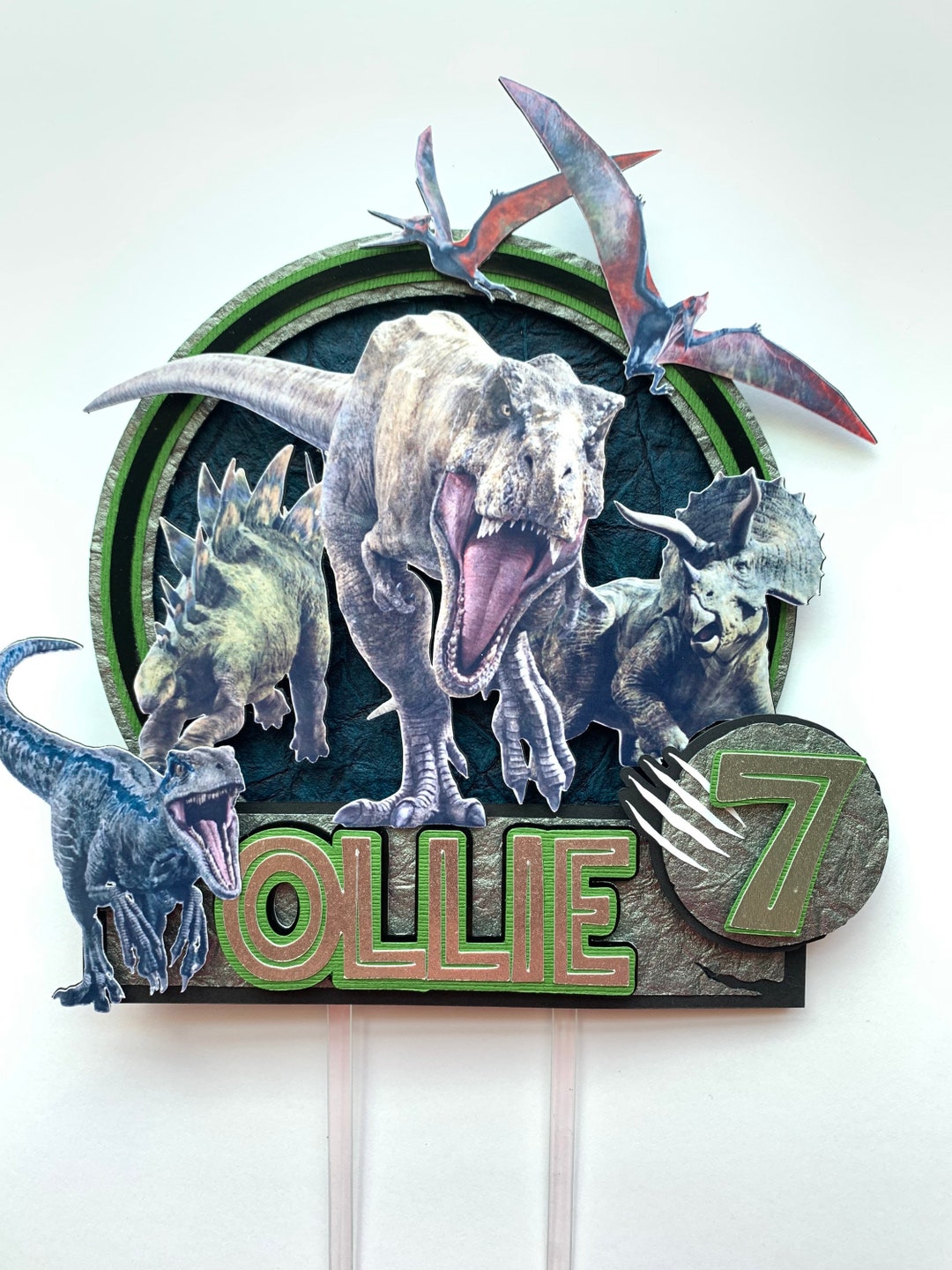 Jurassic World Cake Topper, Jurassic Park Decorations, Dinosaurs Cake