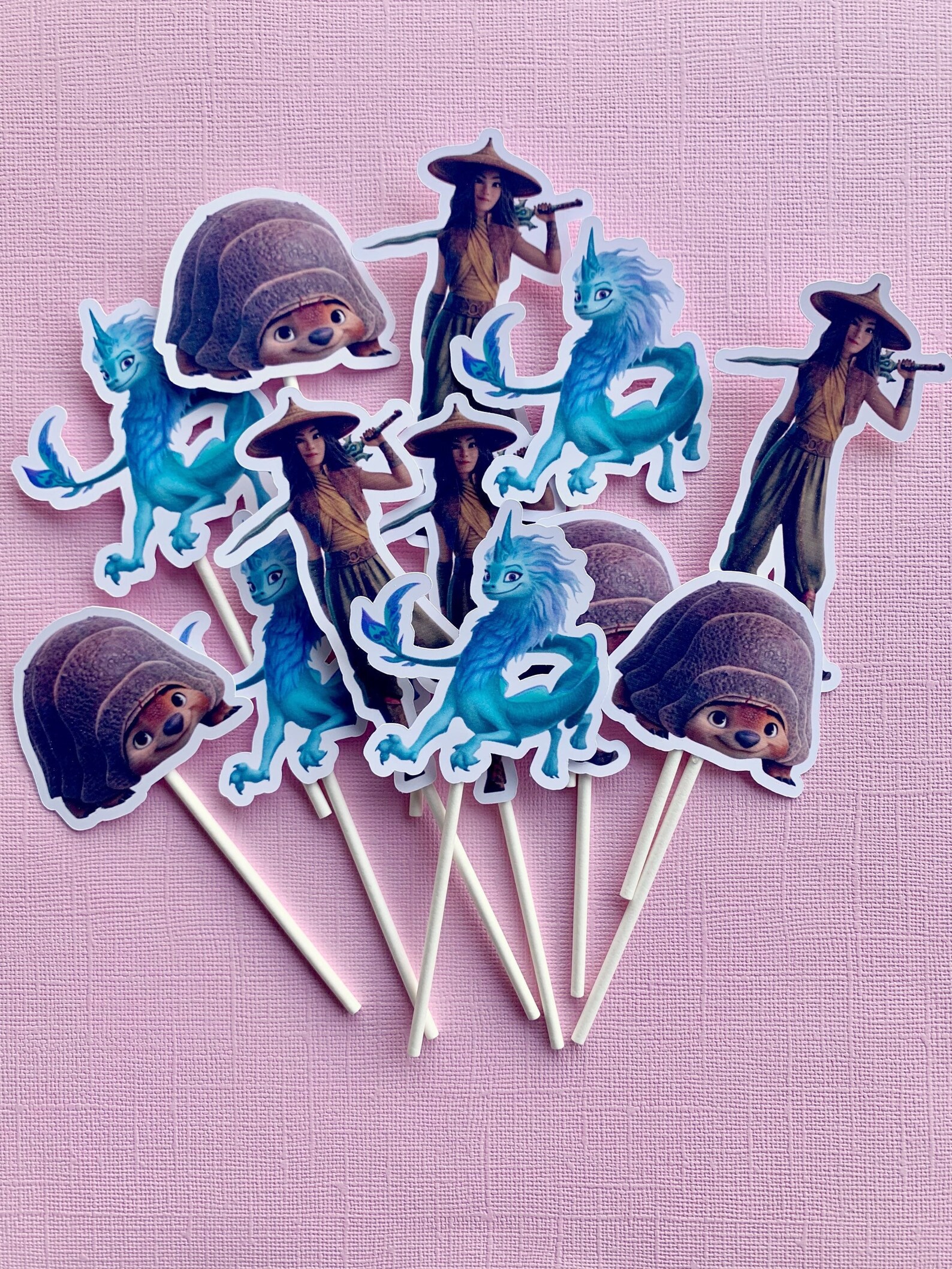Raya Cupcake Toppers, Raya Party Decorations, Raya and the Last Dragon ...