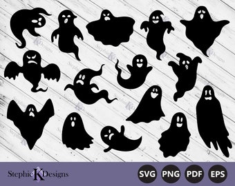 Può includere: Un set di 14 silhouette di fantasmi in bianco e nero con diverse espressioni facciali e pose. I fantasmi sono perfetti per i lavoretti di Halloween, le decorazioni e i progetti digitali.