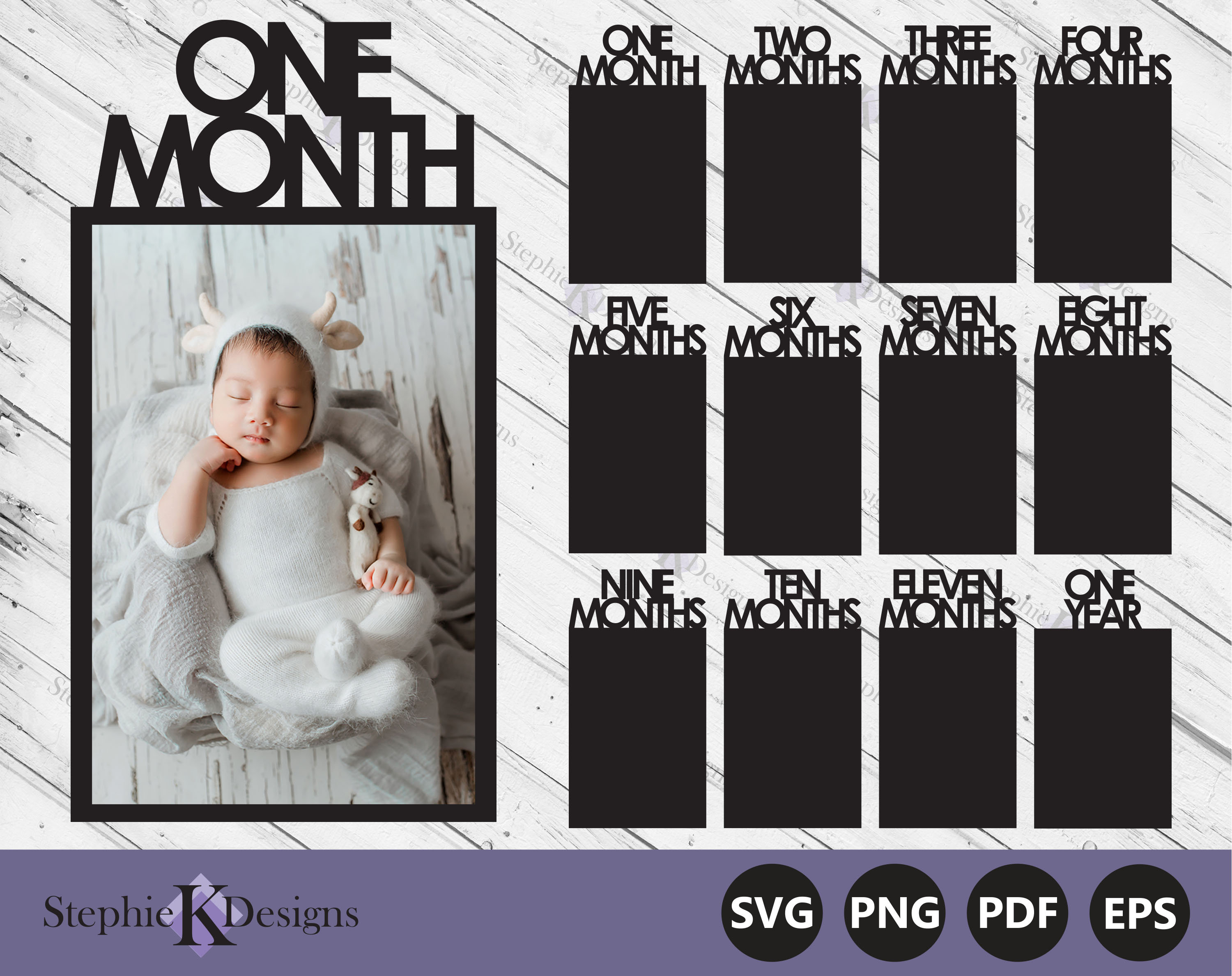 Monthly baby sale frame