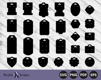 Jewelry Card Holder Templates,earrings Card Holder Template,jewelry  Template Card,jewellery Card SVG,PNG, Dxf,pdf Cricut, Silhouette Studio 