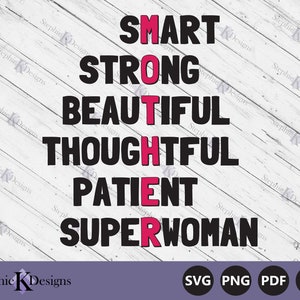 Mother Acronym Svg - Dia das Mães Svg - Definição da Mãe Svg - Vida da Mãe Svg - Arte do Dia das Mães para impressão - Download instantâneo