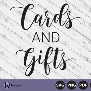 Cards And Gifts Svg - Wedding Display Svg - Rustic Wedding Sign Svg - Bride And Groom Svg - Cut File For Cricut - Instant Download