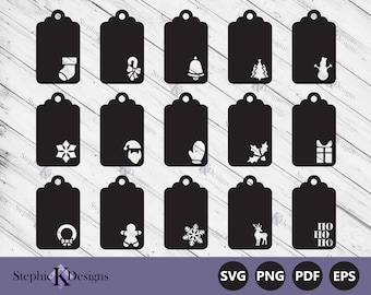 Christmas Gift Tags Svg - Stocking Tags Svg - Gift Labels Svg - Christmas Present Tags Svg - Merry Christmas Svg - Instant Download