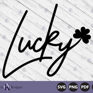 Lucky Svg - St Patricks Day Shirt Svg - Lucky Clover Svg - St Pattys Day Design - Couper un fichier pour Cricut - Téléchargement instantané