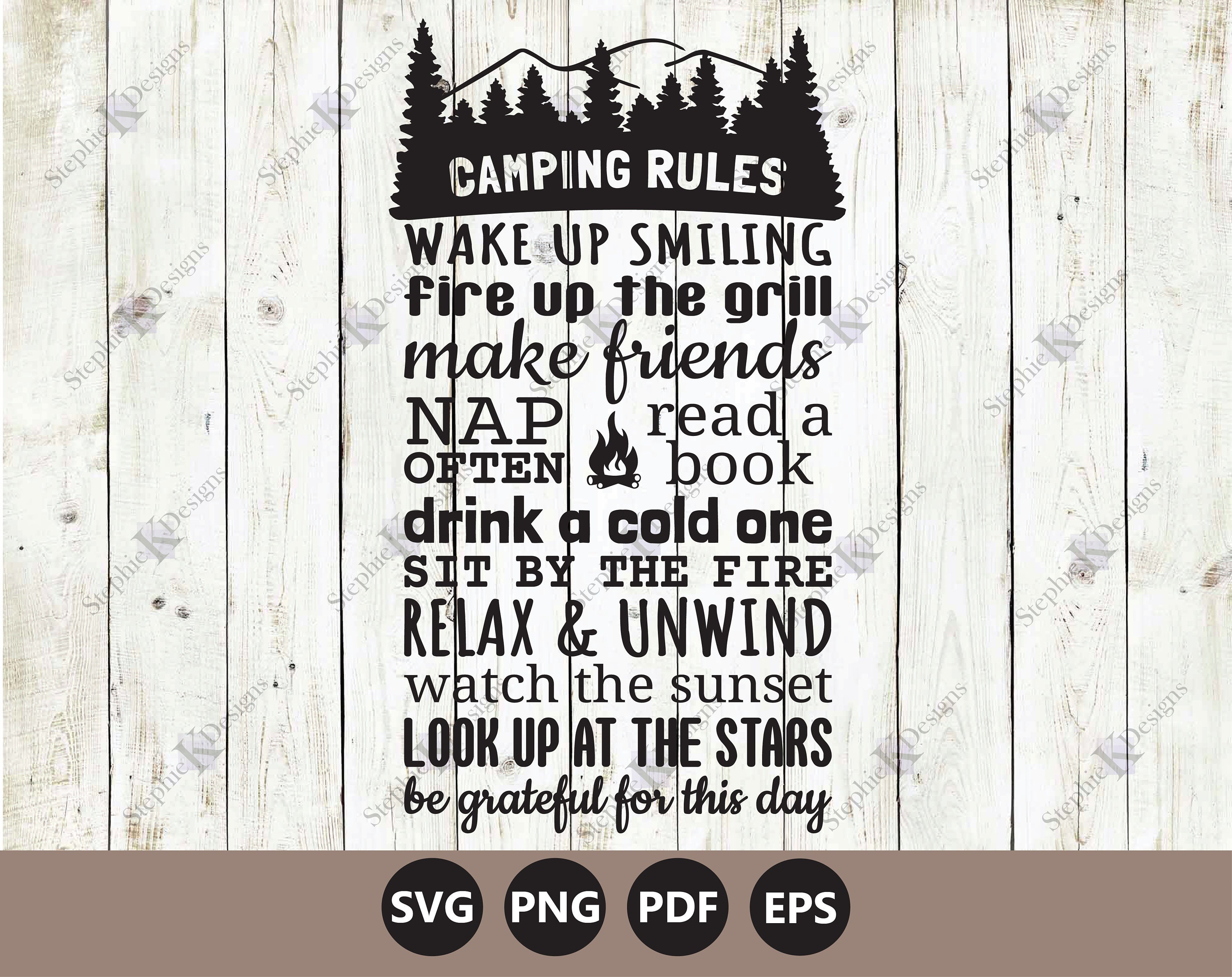 Camping Rules Svg Camp Trailer Rules Svg Camper Sign Svg Etsy