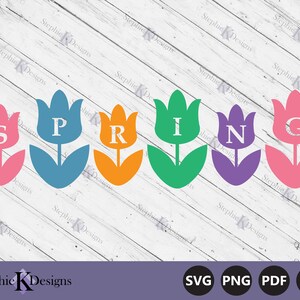 Spring Tulips Svg - Spring Flowers Svg - Spring Clipart - Spring Decor - Easter Svg - Spring Greetings - Instant Download