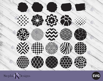 Round Pattern Svg - Circle Patterns Svg - Keychain Svg - Circle Keyring Svg - Keychain Pattern - Cut File For Cricut - Instant Download