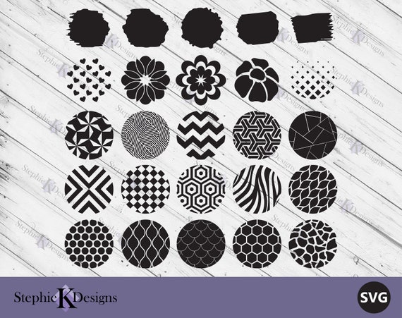 Round Pattern Svg - Circle Patterns Svg - Keychain Svg - Circle Keyring Svg - Keychain Pattern - Cut File For Cricut - Instant Download