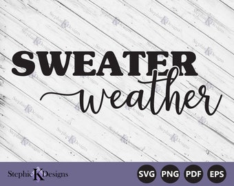 Sweater Weather Svg - Otoño Svg - Otoño Suéter otoño Svg - Temporada de calabaza svg - Hola Otoño Svg - Archivo cortado para Cricut - Descarga instantánea