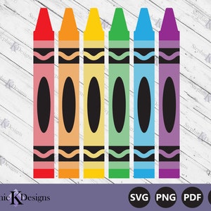 Crayon Set Svg - Back To School Svg - Crayon Png - Crayon Shirt Svg - Crayon Clipart - Cut File For Cricut - Instant Download
