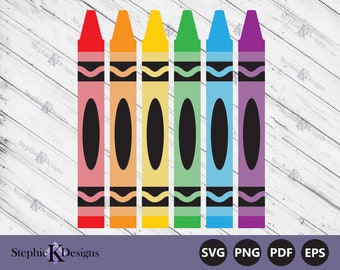 Crayon Set Svg - Back To School Svg - Crayon Png - Crayon Shirt Svg - Crayon Clipart - Cut File For Cricut - Instant Download