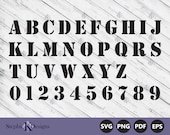 Alphabet Number Stencil Svg - Army Letter Stencil Svg - Stencil Clipart Svg - Cut File For Cricut - Printable Stencils - Instant Download