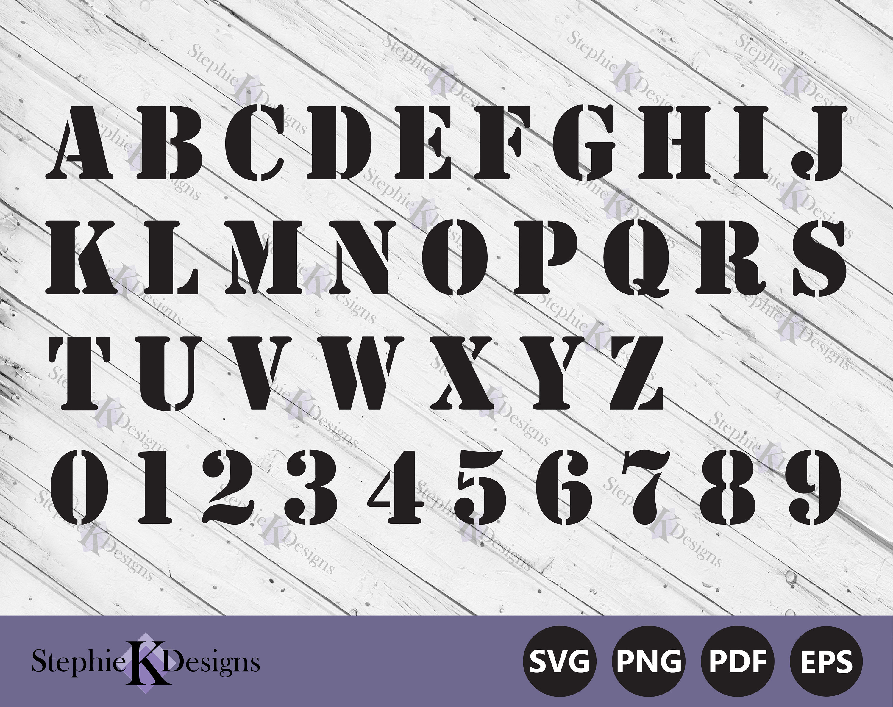 Printable Letter Stencils for Block and Small Font