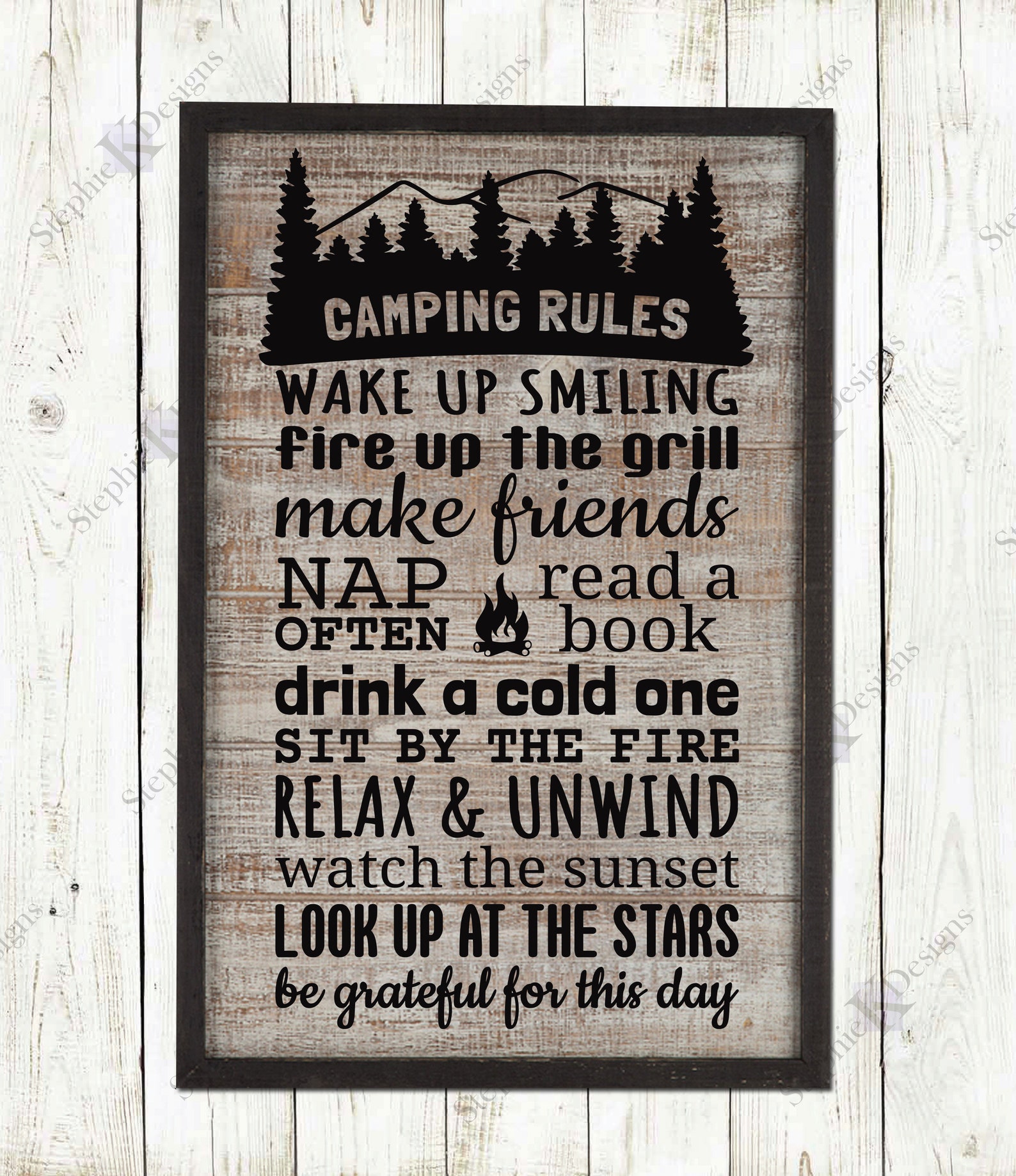 Camping Rules Svg Camp Trailer Rules Svg Camper Sign Svg Etsy