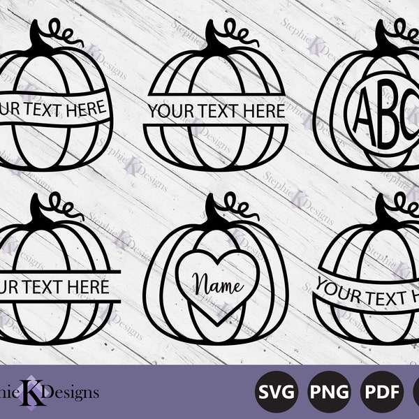 Pumpkin Monogram Svg - Pumpkin Outline Svg - Hello Fall Svg - Halloween Svg - Thanksgiving Svg - Cut File For Cricut - Instant Download