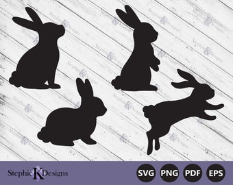 Bunny Svg - Conejo Svg - Conejo de Pascua Svg - Conejo de Pascua Svg - Primavera svg - Silueta de conejo - Archivo de corte para Cricut - Descarga instantánea