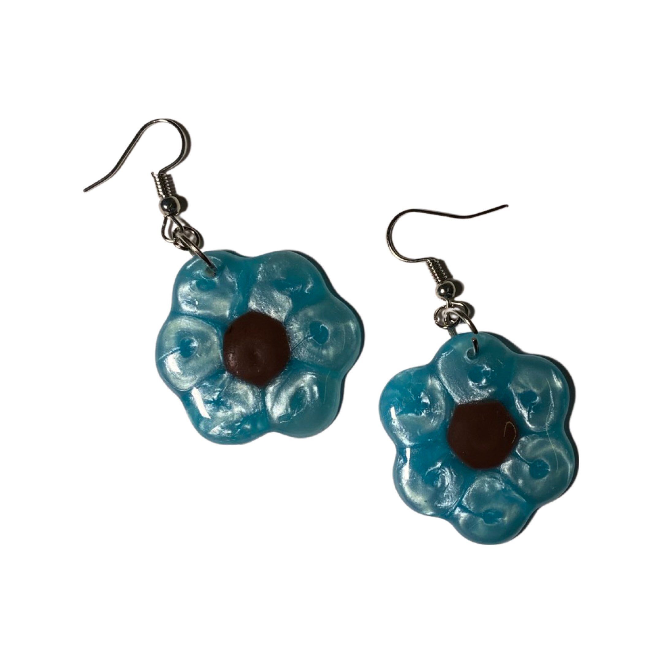 Dangle flower earrings // Assorted colours Etsy