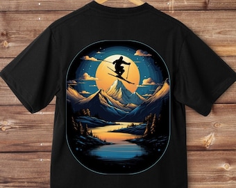 Ski T-Shirt, Winter Sport, On the Piste, Skiing Gift, Skier Top, Outdoor, Skier gift, Snowboard, Snow, Mountain, Jump, Downhill